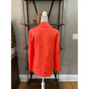 Alice + Olivia  Shanda Jacquard Satin Pajama Blazer Coral Orange Womens Small Photo 8