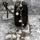 White House | Black Market NWT  Black Patent Faux Pearl Crossbody Purse Photo 6