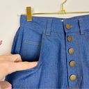 Unique Vintage  Denim Blue Chisholm Culottes Cropped Wide Leg Pants Size XS Photo 4