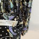 Free People  Mini Dress Size Medium Black Purple Floral Sleeveless Photo 6