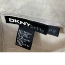 DKNY  Pants Womens 2 Tan Grey Straight Slim Leg Ponte Zip Back Petite Dress Wool Photo 2