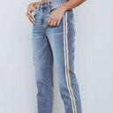 Pistola  Denim Monroe Mid Rise Striped Crop in Blue and Yellow Photo 0