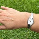 Vintage Timex Ladies Quartz Wrist Watch w/ Metal Expansion Wristband Silver Photo 2