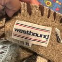 Westbound Vintage  Sweater Vest Wool Blend Brown Tan Tasseled Photo 6