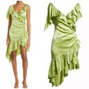 Cinq à Sept NWT- Cinq a Sept Women's Petunya Ruffle Asymmetric Midi Dress Prickly Pear Sz 2 Photo 3