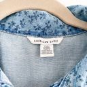 American Eagle  // Denim Blue Floral Coverall Romper Photo 2