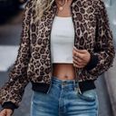 SheIn Leopard Bomber Jacket Photo 0