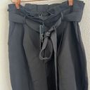 Lulus NWT  With Confidence Black Paper Bag Waist Pants Medium Photo 4