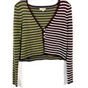 Urban Outfitters L.A. Hearts  Colorblock Striped Boxy Fit Cropped Cardigan Medium Photo 0