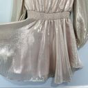 a.n.a  Cate Caelyn Lame Gold Metallic Shimmer Mini Dress Photo 6