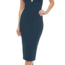 Dress the Population  Vanessa Dress Womens Medium Halter Bodycon Midi Sexy Party Photo 0