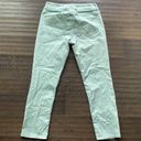 Elle  PARIS Cropped Jeans Women's Size 8 Green Seafoam Photo 5