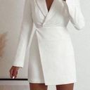 ZARA blazer dress white mini wrapped coctail party night out date Photo 3