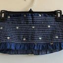 Urban Outfitters  ROSIE RUFFLE TUBE TOP SIZE‎ S DENIM BLUE PEACHES PEACH CROP Photo 2