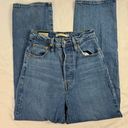 Levi's Levi Jeans Women Ribcage Straight Ankle Size 26 Medium Wash Button Fly Stretch Photo 0