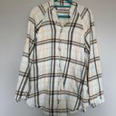 We The Free  Cream and Brown Button Down Shirt Size XS Photo 1