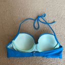 Victoria's Secret Victoria Secrets Blue Adjustable Bandeau Swim Top Photo 1