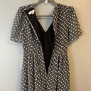 Calvin Klein  Dress Black & White Embroidery Ditsy Print Vintage-y Midi Sz 4 NWT Photo 11