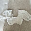 ZARA White Eyelet Puff Sleeve Top Photo 1