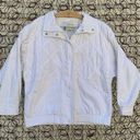 London Fog Vintage 90s  white lattice front bomber jacket Photo 0