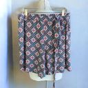 New Directions elastic waist spandex fabric belt multicolor geometric shorts XL Photo 6