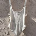 Forever 21 LG  white ribbed buckle  bodysuit Photo 3