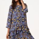 The Loft  Floral Tiered Ruffle Long Sleeve Dress Size X-Large Photo 0