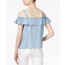 Maison Jules NWT  cold shoulder chambray tank top Photo 1