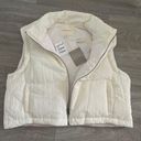 Thread and Supply NEW  Ivory cropped puffer vest - large Photo 3