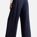 Ted Baker  London Kendyl Paper Bag Waist Wide Leg Trousers Size 4 / US Large Navy Photo 1