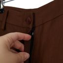 Annette Gortz Linen Wool Blend Brown Trouser Casual Pants Women's Size 38 Size M Photo 3