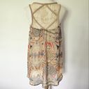 Modcloth  Doe & Rae Taupe Abstract Patchwork Braid Back High Low Tank Size Large Photo 4