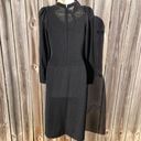 St. John  Small Saks Fifth Avenue Black Santana Knit Long Sleeve Dress Vintage Photo 2