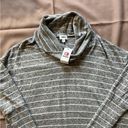 BKE  Women’s Cowl Neck Sweater Gray With White strips size Small Photo 1