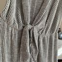 Striped Soft Ribbed Jumpsuit Gray Photo 3