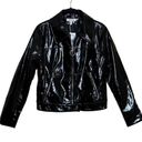 Good American  NWT patent faux leather biker jacket size Small Photo 1