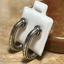 Brighton  Two-tone Swirl J Hoop 925 Sterling Silver Earrings Photo 10