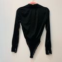 top chic boutique black tie bodysuit pearl sleeve blouse size Medium Photo 1