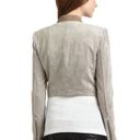 BCBGMAXAZRIA Sloan Faux Suede Cropped Moto Jacket in Moss Photo 8