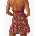 Free People  NWT Last Night Mini Nightgown Slipdress in Cherry Combo size medium Photo 1