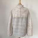 Thread and Supply Pastel Pink & Grey Sherpa Mock Neck Pullover Photo 6