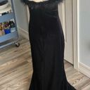 My Michelle Vintage Feather Velvet Black Dress Photo 4