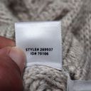 Loft  Beige Alpaca Wool Blend Shawl Collar Sweater Size Medium Photo 6