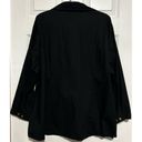 Harvé Benard Harve Benard Women's Black Long Roll-Up‎ Sleeves Button Front Blouse Size 3X Photo 1