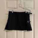 Brandy Melville Pleated Black Buckle Skirt Photo 1