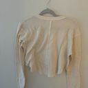 Free People  Long Sleeve Waffle Knit Top Photo 3