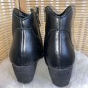 Born Shoes Born Leather Aisley Western Side Zip Black Ankle Boots  Photo 5