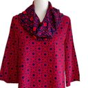 Mud Pie  Dress Brooke Scarf Pink Blue Geometric Print 3/4 Sleeve Shift Size Large Photo 5