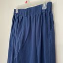 Halara  High Waisted Wide Leg Pull On Pants Casual Blue Elastic Waist ~ Size M Photo 7