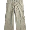 prAna Vintage  Womens Cropped Pants Medium Lower Leg Pocket Tan Wide Leg Photo 0